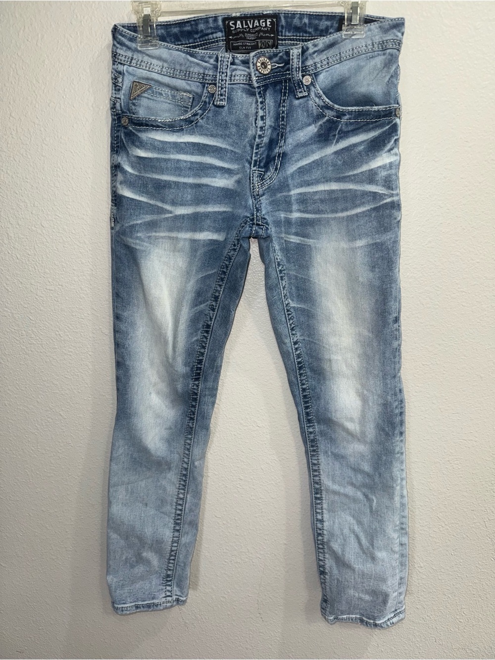 Salvage By Buckle Havoc Straight Slim Fit Blue Jeans Men's 29S